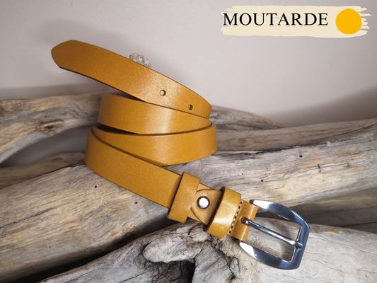 CEINTURE FEMME DE 2.5CM EN CUIR VERITABLE