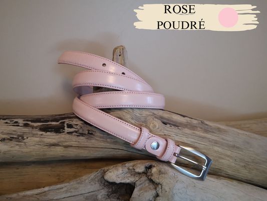 CEINTURE CUIR VERITABLE FEMME 2CM AVEC COUTURES