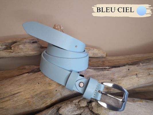CEINTURE FEMME DE 2.5CM EN CUIR VERITABLE