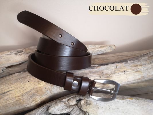 CEINTURE FEMME DE 2.5CM EN CUIR VERITABLE