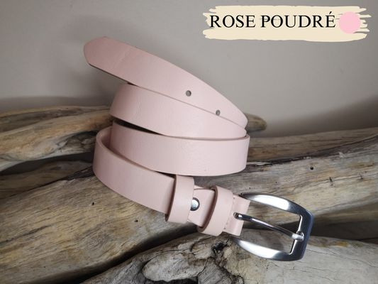 CEINTURE FEMME DE 2.5CM EN CUIR VERITABLE