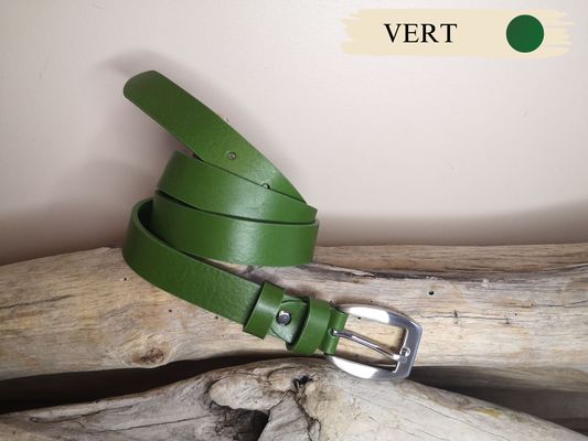 CEINTURE FEMME DE 2.5CM EN CUIR VERITABLE