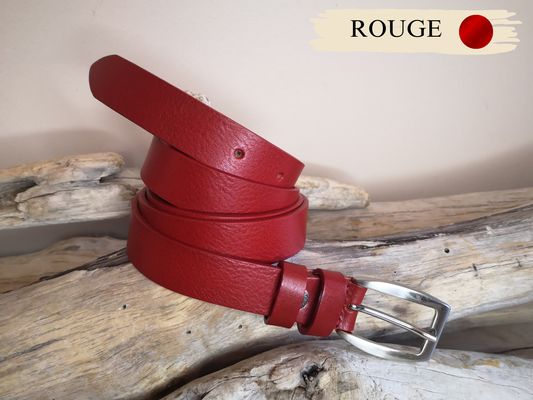 CEINTURE FEMME DE 2.5CM EN CUIR VERITABLE