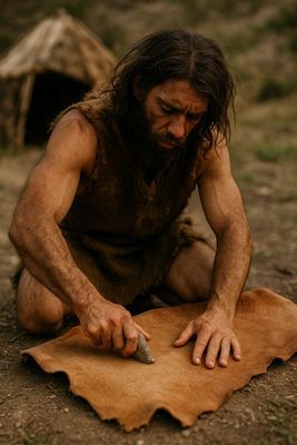 W_NEANDERTAL ET SES OUTILS NEANDERTAL ET SES OUTILS / Artisanat du cuir
