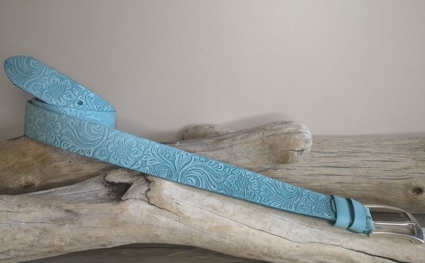 CEINTURE MIXTE EN CUIR ARTISANAL GRAS IMPRIME