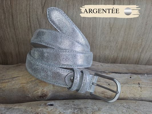 CEINTURE EN CUIR POUR FEMME PAILLETEE