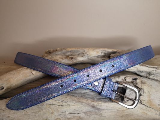 CEINTURE EN CUIR POUR FEMME PAILLETEE DE 3CM EN CUIR