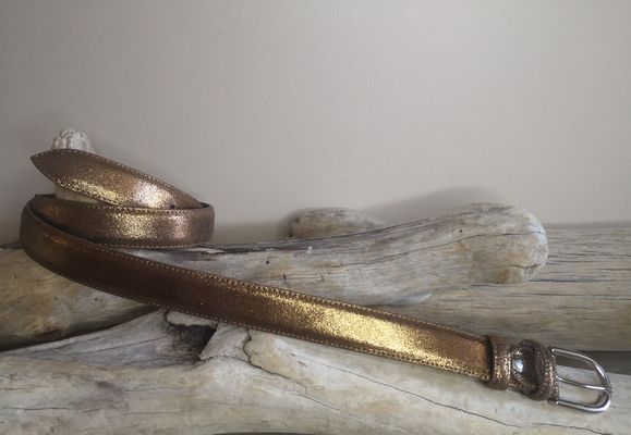 CEINTURE EN CUIR POUR FEMME PAILLETEE DE 3CM EN CUIR