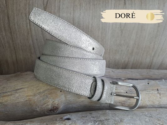 CEINTURE EN CUIR POUR FEMME PAILLETEE