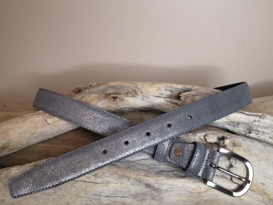 CEINTURE EN CUIR POUR FEMME PAILLETEE DE 3CM EN CUIR