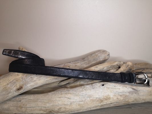CEINTURE EN CUIR POUR FEMME PAILLETEE DE 3CM EN CUIR