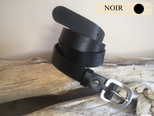 CEINTURE POUR FEMME EN CUIR DE 3CM EN CUIR PLEINE FLEUR DE TAUREAU