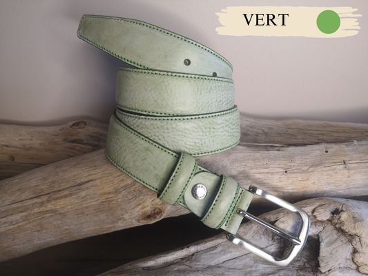 CEINTURE EN CUIR VIELLI MIXTE DE 3.5CM