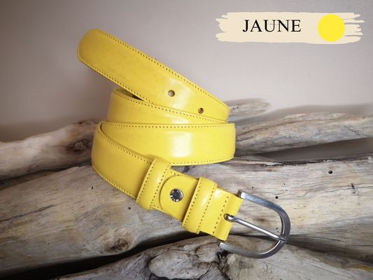 CEINTURES FEMME DE 3CM EN CUIR AVEC COUTURES