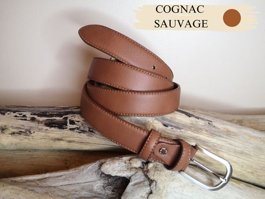 CEINTURES FEMME DE 3CM EN CUIR AVEC COUTURES