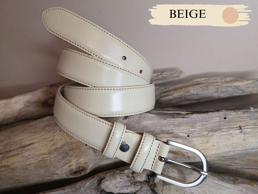 CEINTURES FEMME DE 3CM EN CUIR AVEC COUTURES