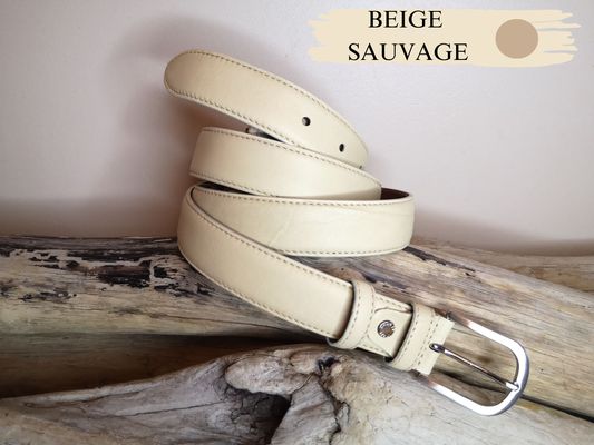 CEINTURES FEMME DE 3CM EN CUIR AVEC COUTURES