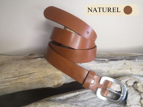CEINTURE POUR FEMME EN CUIR DE 3CM EN CUIR PLEINE FLEUR DE TAUREAU