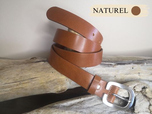 CEINTURE POUR FEMME EN CUIR DE 3CM EN CUIR PLEINE FLEUR DE TAUREAU