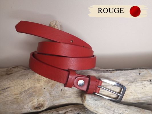CEINTURE FEMME 2CM EN CUIR VERITABLE