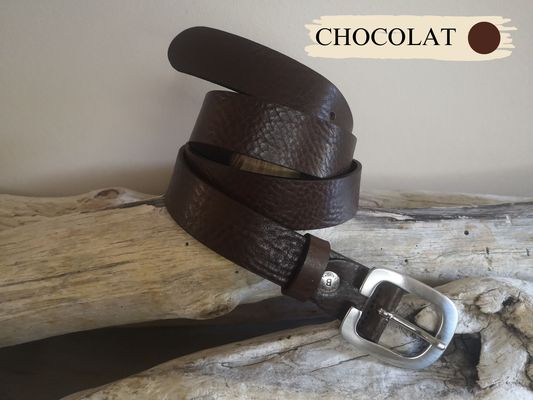 CEINTURE POUR FEMME EN CUIR DE 3CM EN CUIR PLEINE FLEUR DE TAUREAU