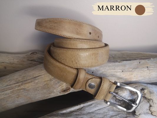 CEINTURE EN CUIR VIELLI MIXTE DE 3.5CM