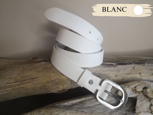 CEINTURE POUR FEMME EN CUIR DE 3CM EN CUIR PLEINE FLEUR DE TAUREAU
