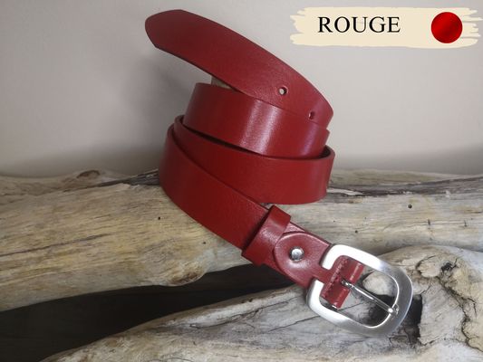 CEINTURE POUR FEMME EN CUIR DE 3CM EN CUIR PLEINE FLEUR DE TAUREAU