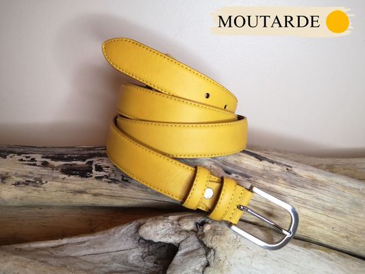 CEINTURES FEMME DE 3CM EN CUIR AVEC COUTURES
