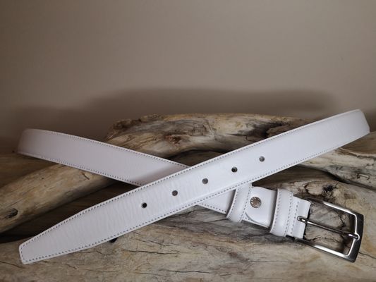 CEINTURES HOMME DE 3 CM EN CUIR VERITABLE AVEC COUTURES