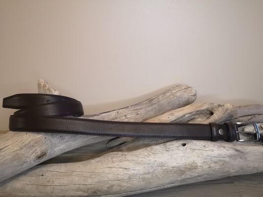 CEINTURES HOMME DE 3 CM EN CUIR VERITABLE AVEC COUTURES