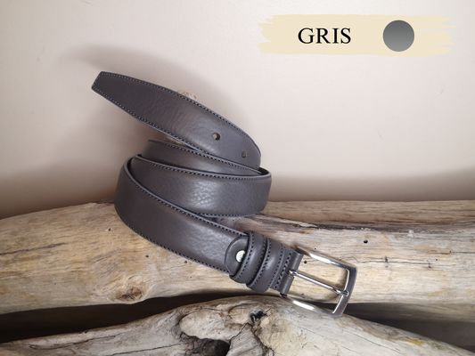 CEINTURES HOMME DE 3 CM EN CUIR VERITABLE AVEC COUTURES