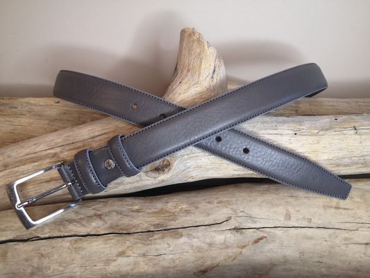 CEINTURES HOMME DE 3 CM EN CUIR VERITABLE AVEC COUTURES