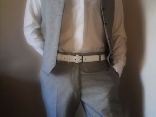 CEINTURES HOMME DE 3 CM EN CUIR VERITABLE AVEC COUTURES