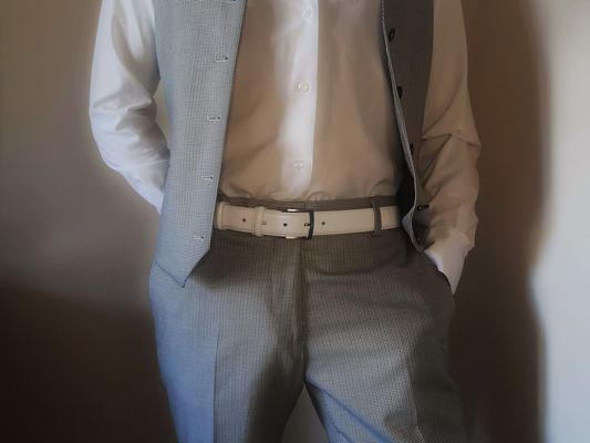 CEINTURES HOMME DE 3 CM EN CUIR VERITABLE AVEC COUTURES