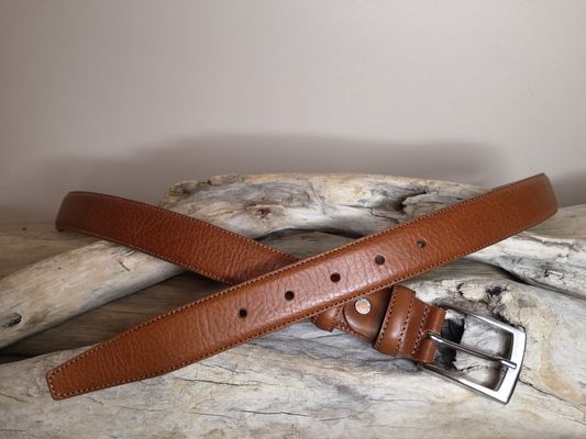 CEINTURES HOMME DE 3 CM EN CUIR VERITABLE AVEC COUTURES