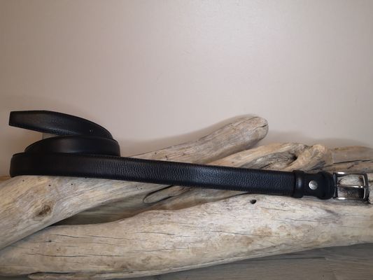 CEINTURES HOMME DE 3 CM EN CUIR VERITABLE AVEC COUTURES