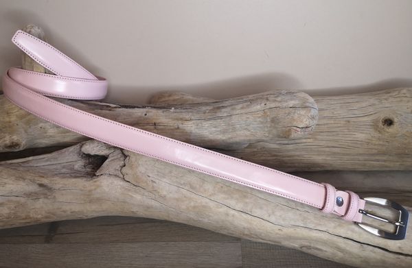 CEINTURE FEMME CUIR FINE 2.5CM EN CUIR DE VACHETTE AVEC COUTURES