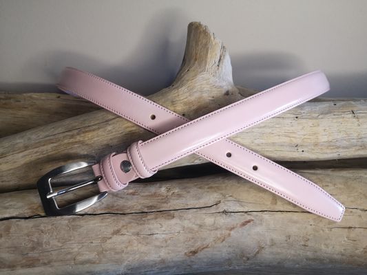 CEINTURE FEMME CUIR FINE 2.5CM EN CUIR DE VACHETTE AVEC COUTURES
