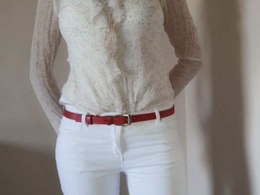 CEINTURE FEMME 2CM EN CUIR VERITABLE