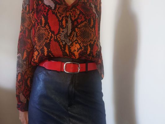 CEINTURE FEMME EN CUIR PLEINE FLEUR