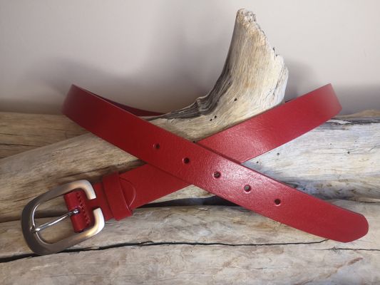 CEINTURE POUR FEMME EN CUIR DE 3CM EN CUIR PLEINE FLEUR DE TAUREAU