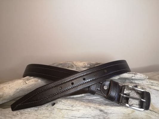 CEINTURES MIXTE EN CUIR DE 3.5CM AVEC COUTURES