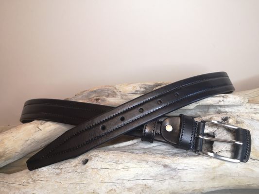 CEINTURES MIXTE EN CUIR DE 3.5CM AVEC COUTURES