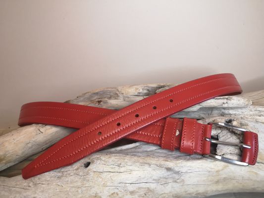 CEINTURES MIXTE EN CUIR DE 3.5CM AVEC COUTURES