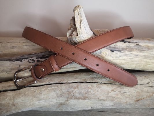 CEINTURES FEMME EN CUIR DE 3 CM AVEC COUTURES