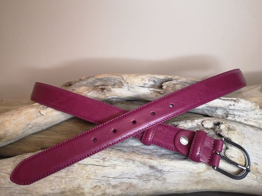 CEINTURES FEMME DE 3CM EN CUIR AVEC COUTURES