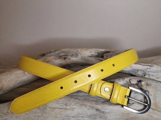 CEINTURES FEMME DE 3CM EN CUIR AVEC COUTURES