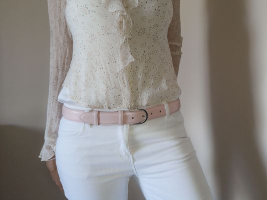CEINTURES FEMME DE 3CM EN CUIR AVEC COUTURES