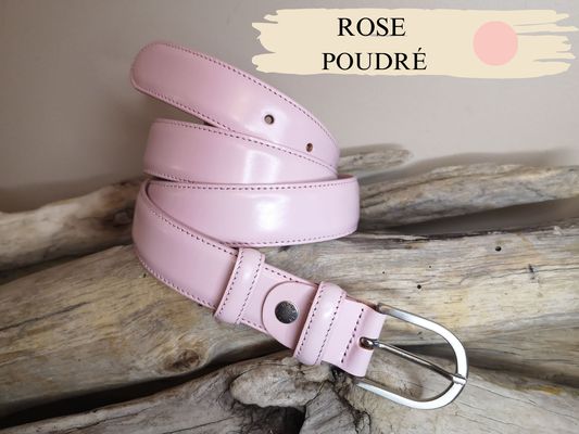 CEINTURES FEMME EN CUIR DE 3 CM AVEC COUTURES